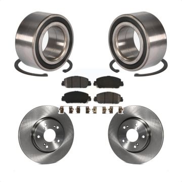 Front Wheel Bearing Disc Brake Rotors And Semi-Metallic Pads Kit For Honda Accord KBB-102463