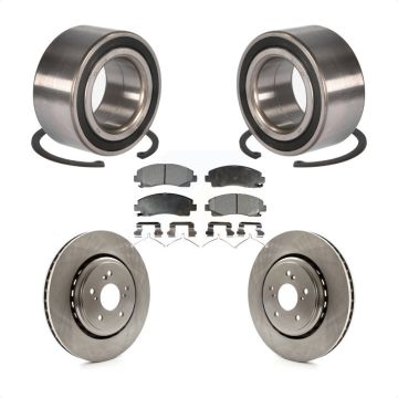 Front Wheel Bearing Disc Brake Rotors And Semi-Metallic Pads Kit For 2015-2020 Acura TLX KBB-102464