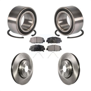 Front Wheel Bearing Disc Brake Rotors And Semi-Metallic Pads Kit For Honda Accord KBB-102466