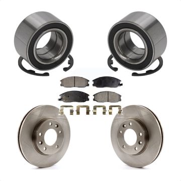 Front Wheel Bearing Disc Brake Rotors And Semi-Metallic Pads Kit For Kia Sedona KBB-102481
