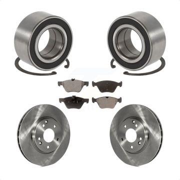 Front Wheel Bearing Disc Brake Rotors And Semi-Metallic Pads Kit For Mercedes-Benz E320 KBB-102485