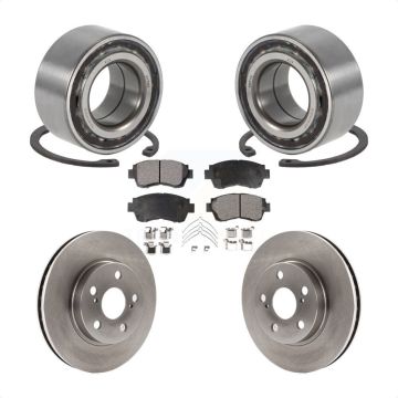 Front Wheel Bearing Disc Brake Rotors And Semi-Metallic Pads Kit For 1998 Toyota Celica KBB-102489