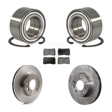 Front Wheel Bearing Disc Brake Rotors And Semi-Metallic Pads Kit For Volkswagen Touareg KBB-102495
