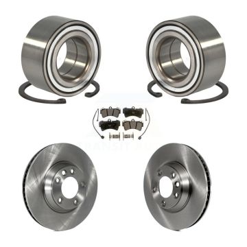 Front Wheel Bearing Brake Rotor & Pads Kit For Audi Q7 Porsche Cayenne Volkswagen Touareg KBB-102497