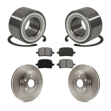 Front Wheel Bearing Disc Brake Rotor And Semi-Metallic Pads Kit For 1999-2001 Lexus RX300 KBB-102511