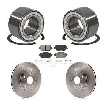 Front Wheel Bearing Disc Brake Rotors And Semi-Metallic Pads Kit For Toyota Camry KBB-102512