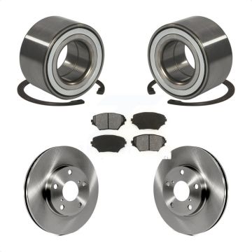Front Wheel Bearing Disc Brake Rotors And Semi-Metallic Pads Kit For Toyota RAV4 KBB-102513