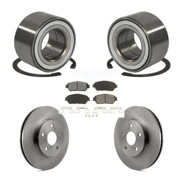 Front Wheel Bearing Disc Brake Rotor And Semi-Metallic Pads Kit For 2002-2003 Lexus ES300 KBB-102514