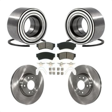 Front Wheel Bearing Brake Rotor Pads Kit For Ford Fusion Mazda 6 Lincoln MKZ Zephyr Milan KBB-102519