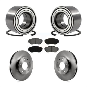 Front Wheel Bearing Disc Brake Rotors And Semi-Metallic Pads Kit For 2000-2006 Mazda MPV KBB-102522