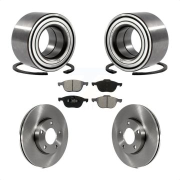 Front Wheel Bearing Disc Brake Rotors And Semi-Metallic Pads Kit For Mazda 3 KBB-102528