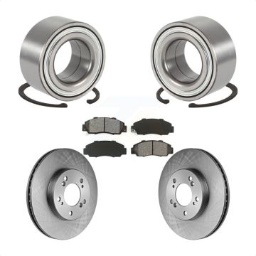 Front Wheel Bearing Disc Brake Rotors And Semi-Metallic Pads Kit For Acura TL Legend RL KBB-102529
