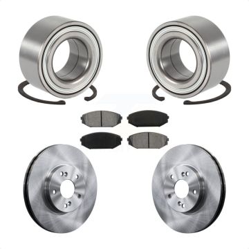 Front Wheel Bearing Disc Brake Rotors And Semi-Metallic Pads Kit For 2001-2002 Acura MDX KBB-102530