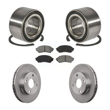 Front Wheel Bearing Disc Brake Rotors And Semi-Metallic Pads Kit For Mazda Protege KBB-102535