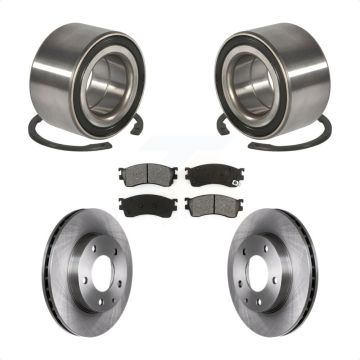 Front Wheel Bearing Disc Brake Rotor And Semi-Metallic Pad Kit For Mazda Protege Protege5 KBB-102538