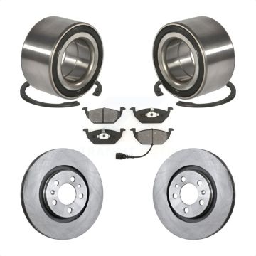 Front Wheel Bearing Disc Brake Rotors And Pads Kit For Volkswagen Jetta Beetle Golf City KBB-102539