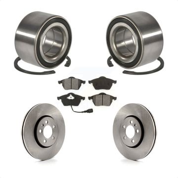 Front Wheel Bearing Disc Brake Rotors And Pads Kit For Volkswagen Jetta Golf Beetle KBB-102541
