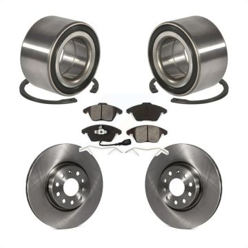 Front Wheel Bearing Disc Brake Rotors And Semi-Metallic Pads Kit For Volkswagen Jetta KBB-102547