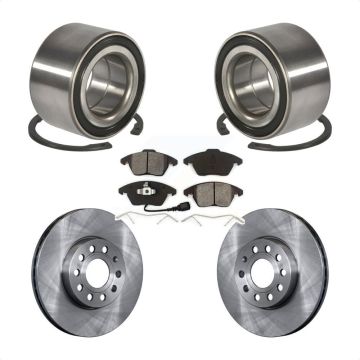 Front Wheel Bearing Disc Brake Rotors And Semi-Metallic Pads Kit For Volkswagen Jetta KBB-102548