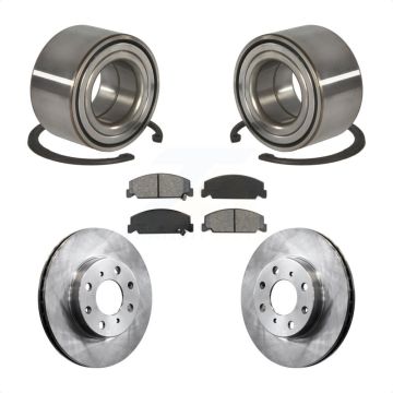 Front Wheel Bearing Disc Brake Rotors And Semi-Metallic Pads Kit For Honda Civic del Sol KBB-102552