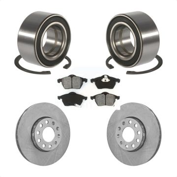 Front Wheel Bearing Disc Brake Rotors And Pads Kit For Volkswagen Passat Audi A4 KBB-102555