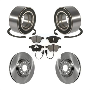 Front Wheel Bearing Disc Brake Rotors And Semi-Metallic Pads Kit For Audi Allroad Quattro KBB-102557