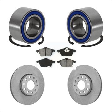 Front Wheel Bearing Disc Brake Rotors And Pads Kit For Volkswagen Passat Audi A4 KBB-102559