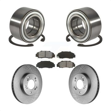 Front Wheel Bearing Disc Brake Rotors And Pads Kit For 1997-2001 Acura Integra Type R KBB-102564