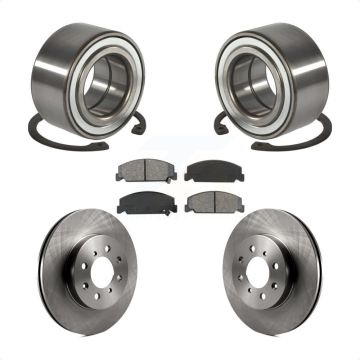 Front Wheel Bearing Disc Brake Rotor And Pad Kit For 1997 Honda Civic LX with 4-Wheel ABS KBB-102565