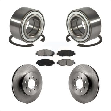 Front Wheel Bearing Disc Brake Rotors And Semi-Metallic Pads Kit For Honda Civic Acura EL KBB-102567