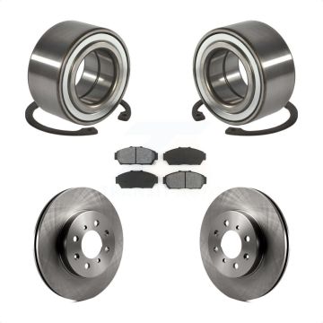 Front Wheel Bearing Disc Brake Rotors And Pads Kit For Acura Integra Honda Civic KBB-102568