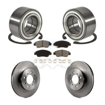 Front Wheel Bearing Disc Brake Rotors And Semi-Metallic Pads Kit For Honda Civic del Sol KBB-102569