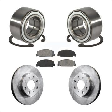 Front Wheel Bearing Disc Brake Rotors And Semi-Metallic Pads Kit For Honda Civic KBB-102570