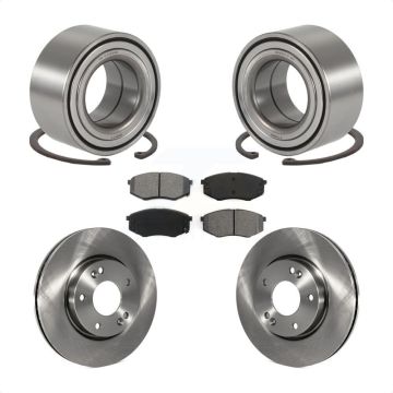 Front Wheel Bearing Disc Brake Rotors And Pads Kit For Hyundai Tucson Kia Sportage FWD KBB-102575