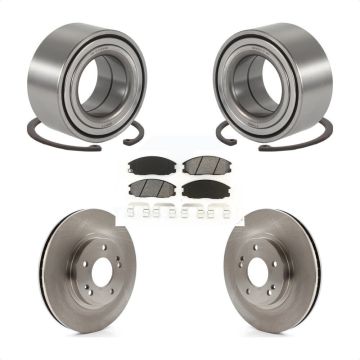 Front Wheel Bearing Disc Brake Rotors And Semi-Metallic Pads Kit For Hyundai Santa Fe KBB-102578