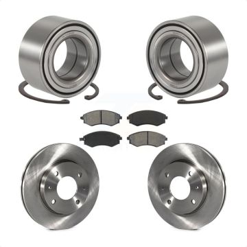 Front Wheel Bearing Disc Brake Rotors And Semi-Metallic Pads Kit For Hyundai Sonata KBB-102580