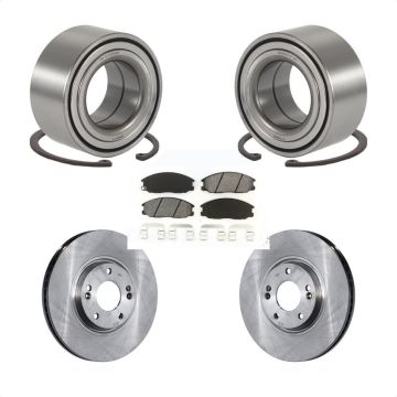Front Wheel Bearing Disc Brake Rotors And Semi-Metallic Pads Kit For Hyundai XG350 KBB-102581