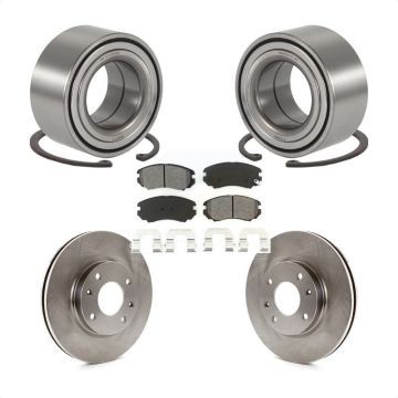 Front Wheel Bearing Disc Brake Rotors And Pads Kit For Hyundai Sonata Kia Optima Magentis KBB-102583