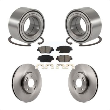 Front Wheel Bearing Disc Brake Rotors And Pads Kit For Hyundai Sonata Kia Optima KBB-102585