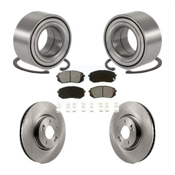 Front Wheel Bearing Disc Brake Rotors And Pads Kit For Hyundai Tucson Kia Cadenza KBB-102588