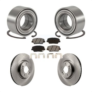 Front Wheel Bearing Disc Brake Rotors And Pads Kit For 2012-2017 Hyundai Azera KBB-102590