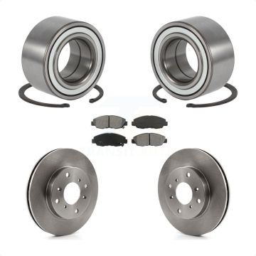 Front Wheel Bearing Disc Brake Rotor & Pad Kit For 1998-2002 Honda Accord Coupe with 2.3L KBB-102595