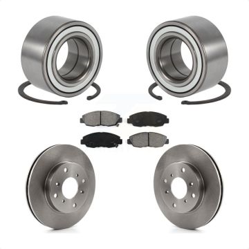 Front Wheel Bearing Disc Brake Rotor & Pad Kit For 1998-2002 Honda Accord Sedan with 2.3L KBB-102596