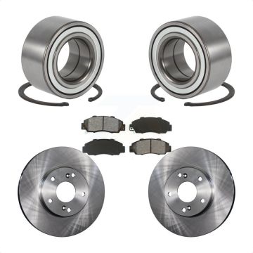 Front Wheel Bearing Disc Brake Rotors And Pads Kit For 1998-2002 Honda Accord 3.0L KBB-102597