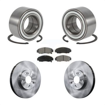 Front Wheel Bearing Disc Brake Rotors And Semi-Metallic Pads Kit For Acura TL CL KBB-102599