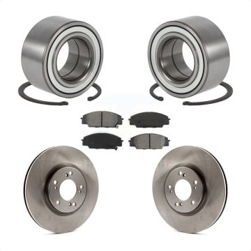 Front Wheel Bearing Disc Brake Rotor And Semi-Metallic Pads Kit For 2000-2009 Honda S2000 KBB-102600