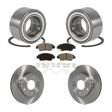 Front Wheel Bearing Disc Brake Rotor And Semi-Metallic Pads Kit For Honda Civic Acura RSX KBB-102601