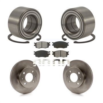 Front Wheel Bearing Disc Brake Rotors And Pads Kit For 2006 Hyundai Accent Hatchback KBB-102608