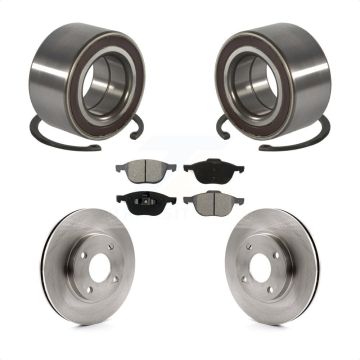 Front Wheel Bearing Brake Rotor Pads Kit For 04 Ford Focus LX/Mid/High/SE/ZTS/ZTW/ZX3/ZX5 KBB-102612