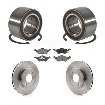 Front Wheel Bearing Disc Brake Rotors And Semi-Metallic Pads Kit For Ford Focus KBB-102613
